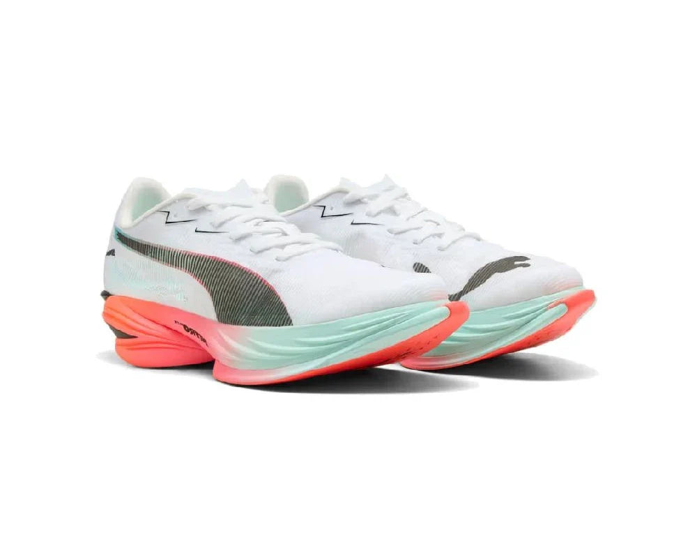 Puma Fast-R Nitro Elite 3 - Branco com Rosa e Laranja