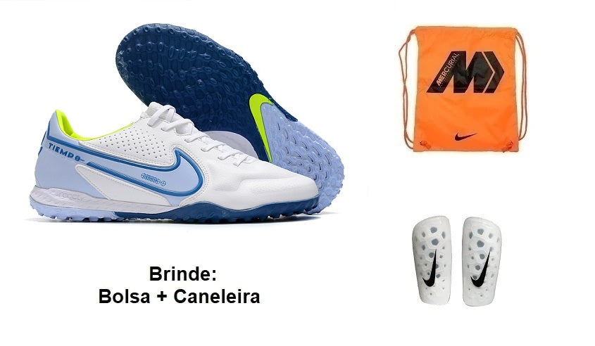 Chuteira Society Nike Tiempo Legend 9 Pro Tf  + Brinde