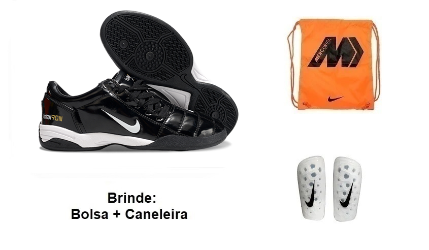 Chuteira Futsal Nike Total 90 (Ic) + Brindes