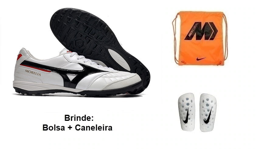 Chuteira Society Mizuno Morelia Sala Tf + Brindes
