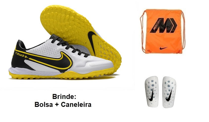 Chuteira Society Nike Tiempo Legend 9 Pro Tf  + Brinde