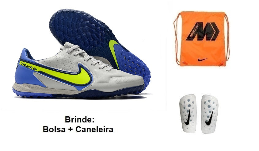 Chuteira Society Nike Tiempo Legend 9 Pro Tf  + Brinde