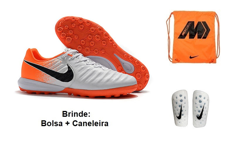Chuteira Society Nike Tiempo Ligera Tf + Brindes