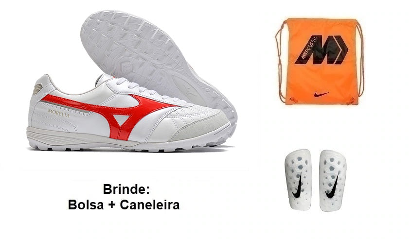 Chuteira Society Mizuno Morelia Sala Tf + Brindes