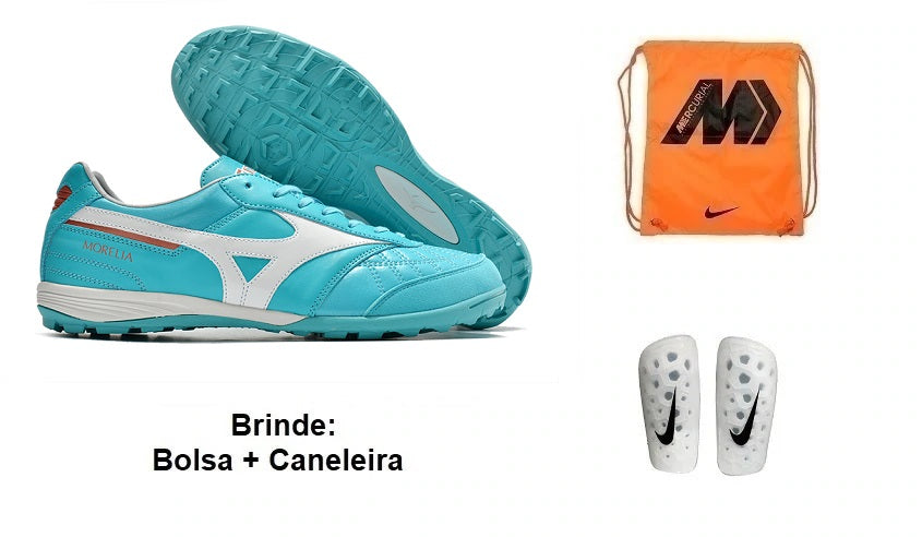 Chuteira Society Mizuno Morelia Sala Tf + Brindes