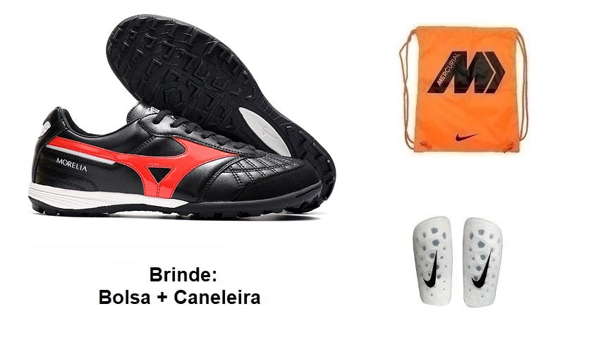 Chuteira Society Mizuno Morelia Sala Tf + Brindes