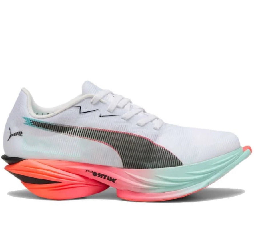 Puma Fast-R Nitro Elite 3 - Branco com Rosa e Laranja