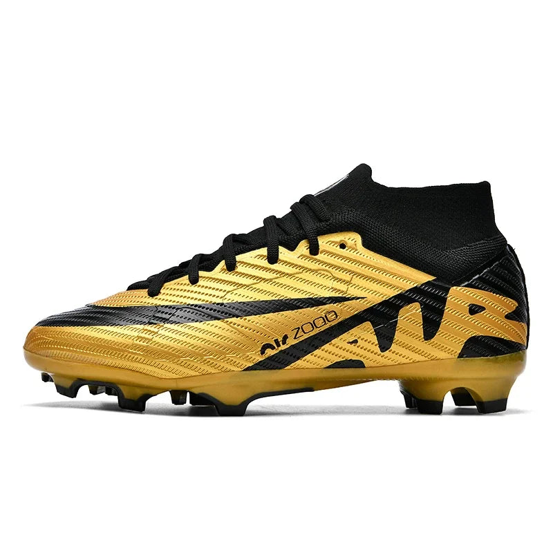Chuteira de Campo Nike Masculino Raptor Pro Infantil/Adulto Dourado